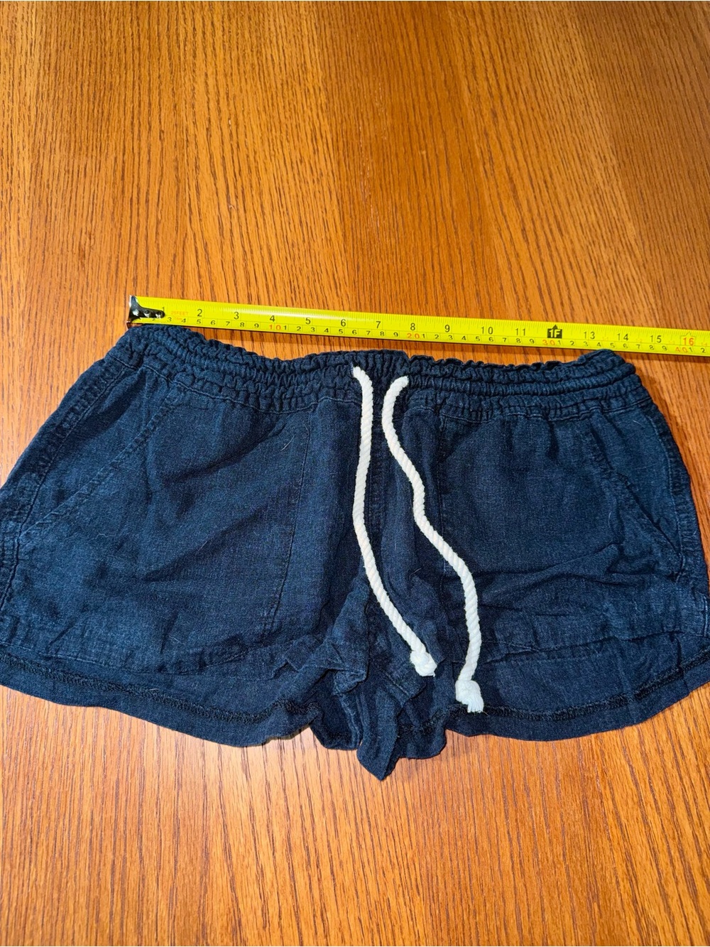 Roxy Black Athletic Shorts with White Drawstring - Picture 4 of 5